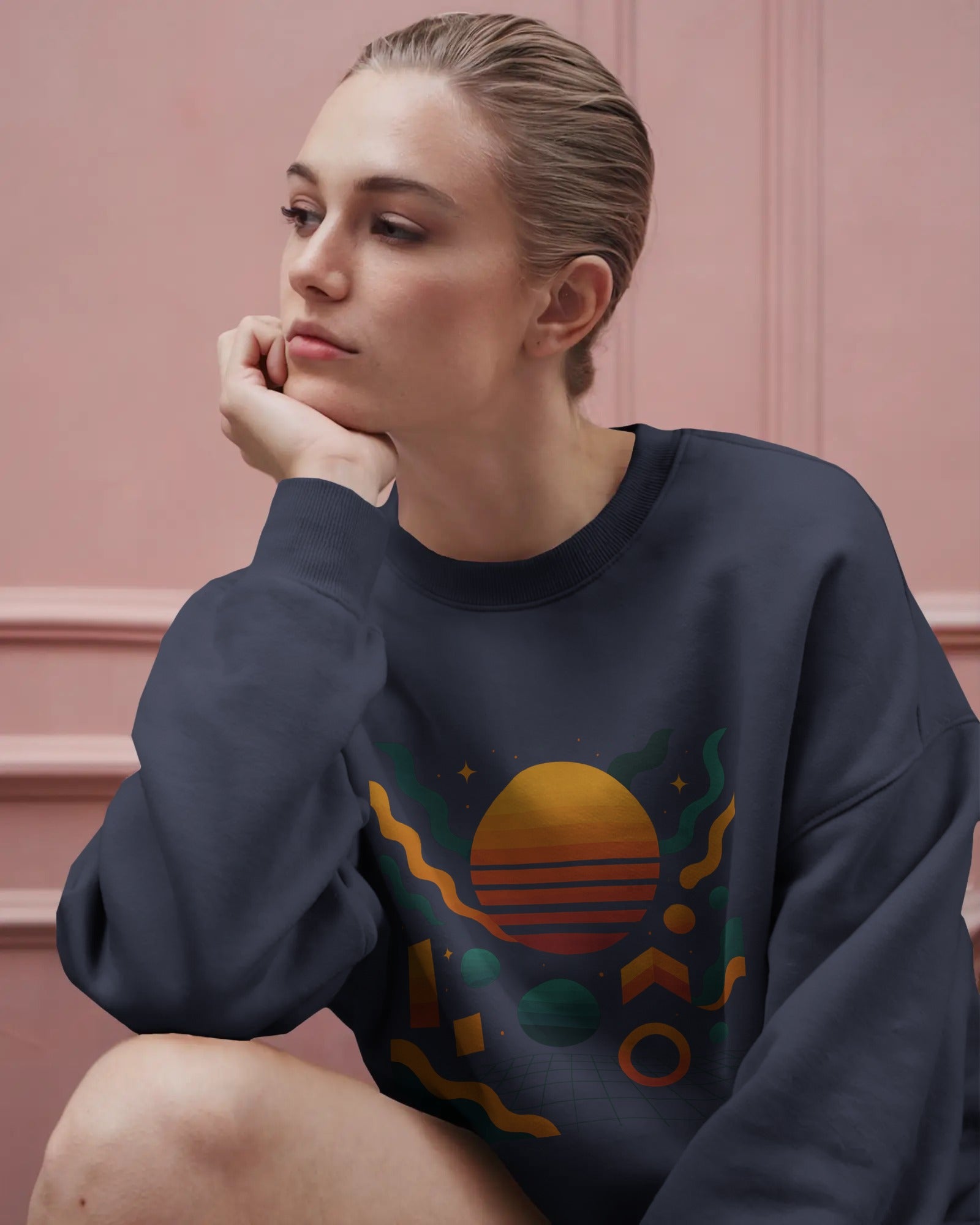 The sun and the moon Oversized Sweatshirt