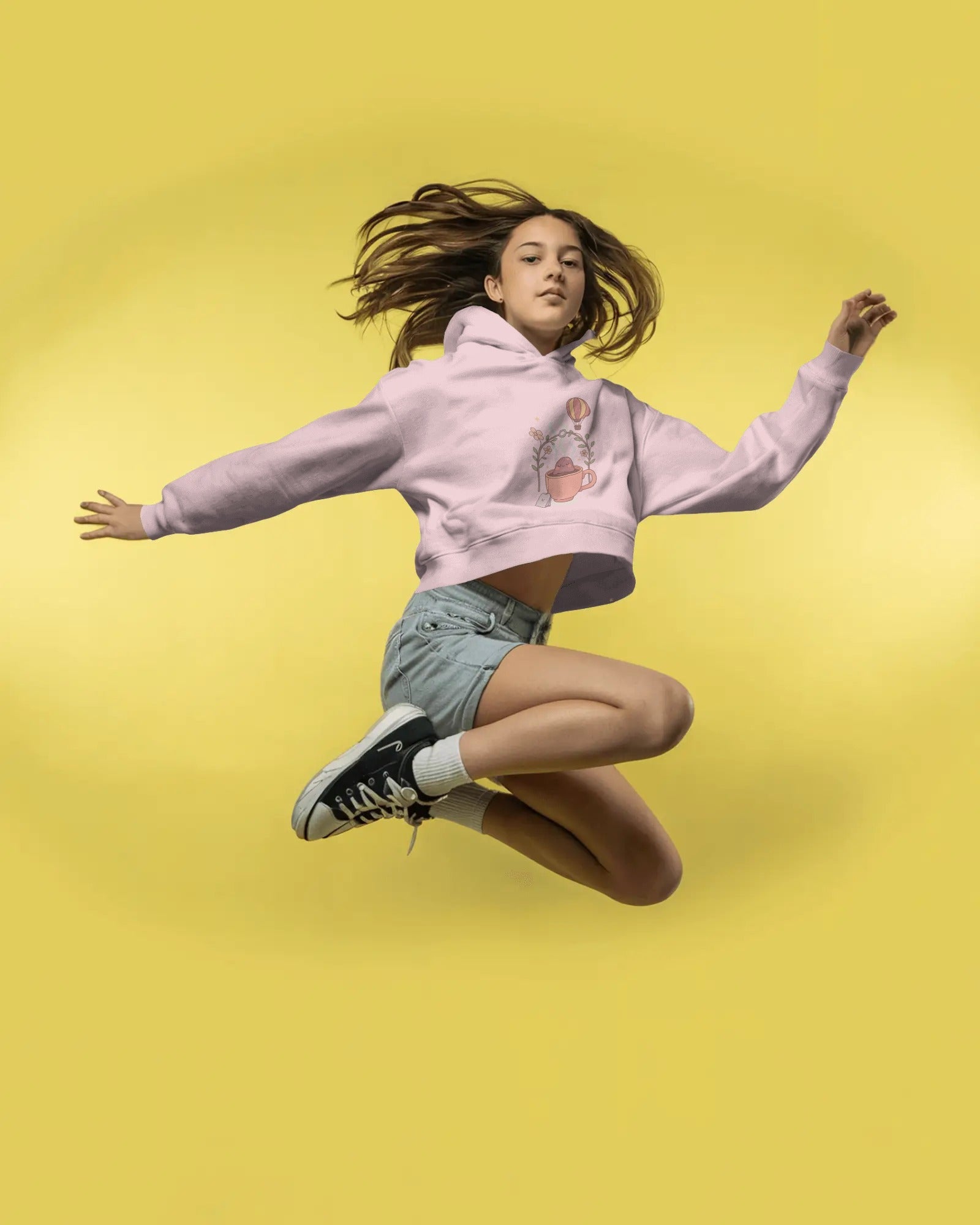 Cuppa Mania Female Cropped Hoodie