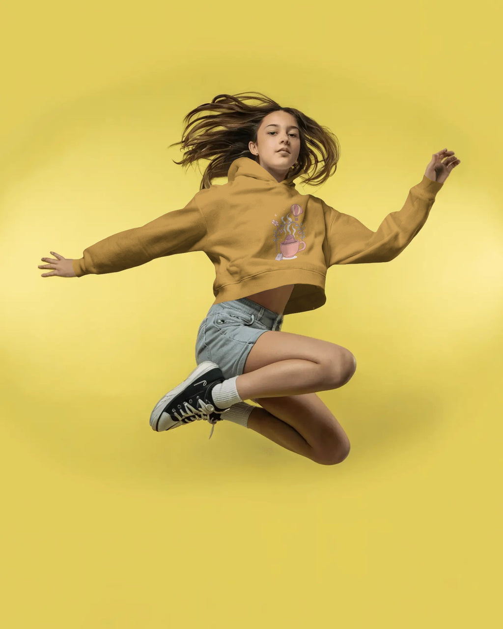 Cuppa Mania Female Cropped Hoodie