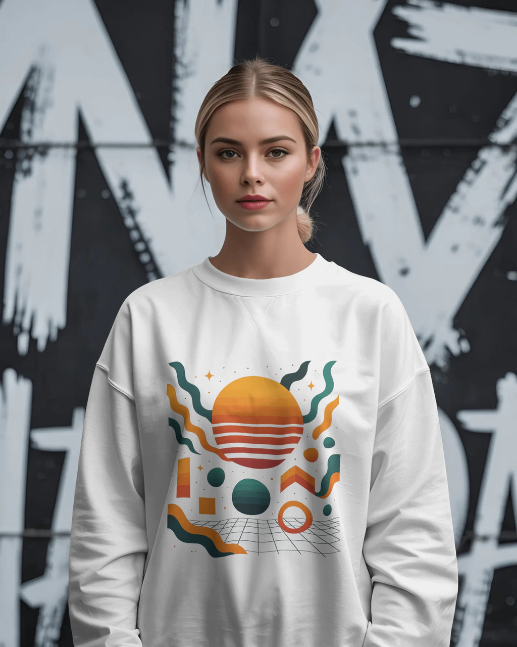 The sun and the moon Oversized Sweatshirt
