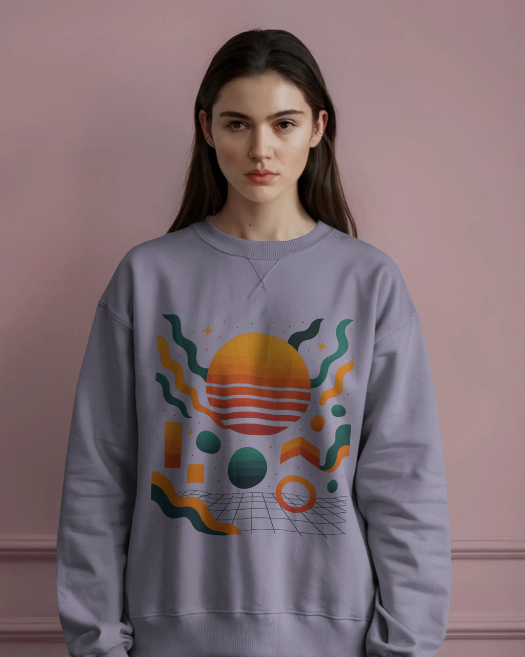 The sun and the moon Oversized Sweatshirt
