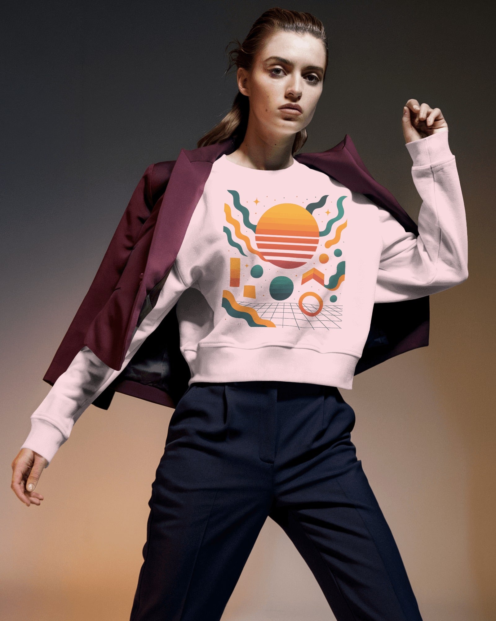 The sun and the moon Oversized Sweatshirt