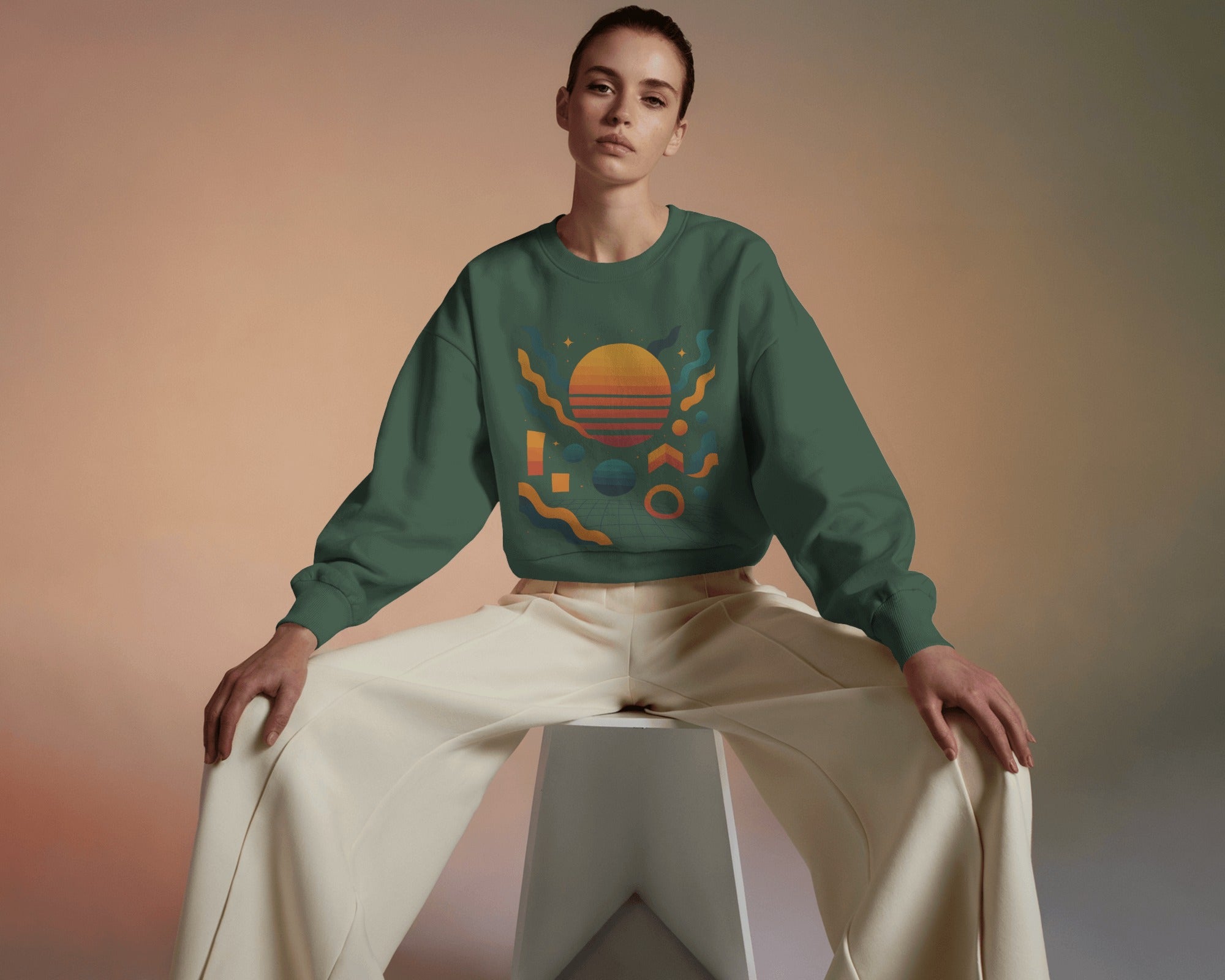 The sun and the moon Oversized Sweatshirt