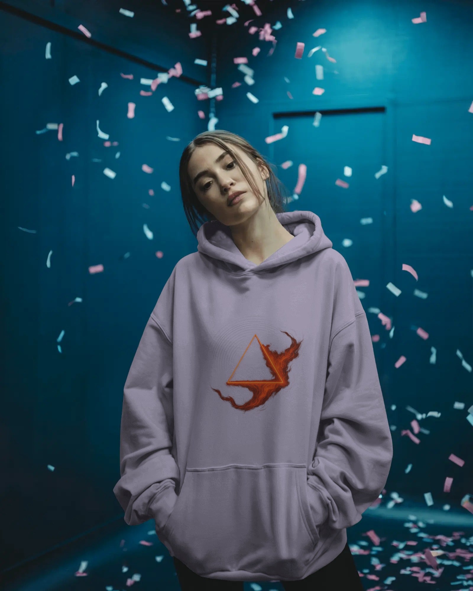 The Fire Triangle Unisex Oversized Hoodie